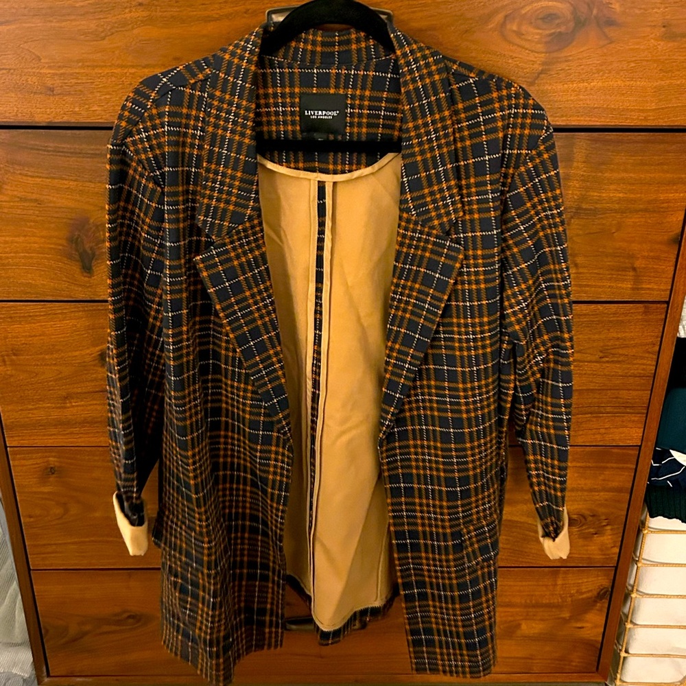 Liverpool plus plaid blazer 2x